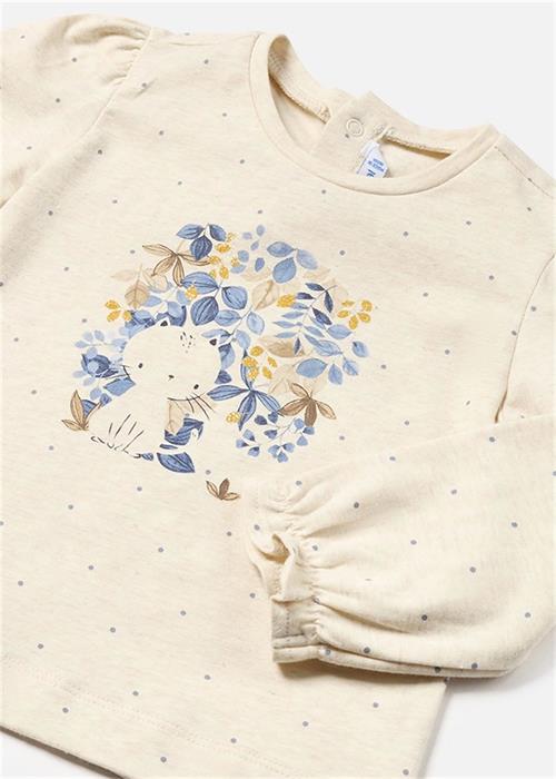 Mayoral Kız Bebek Uzun Kollu Tişört Krem 2049