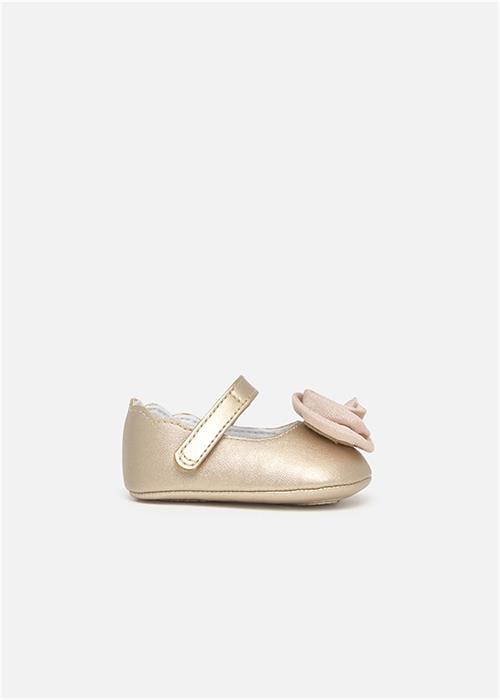 Mayoral Kız Bebek Yenidoğan Çiçekli Babet Ayakkabı Bej 9960