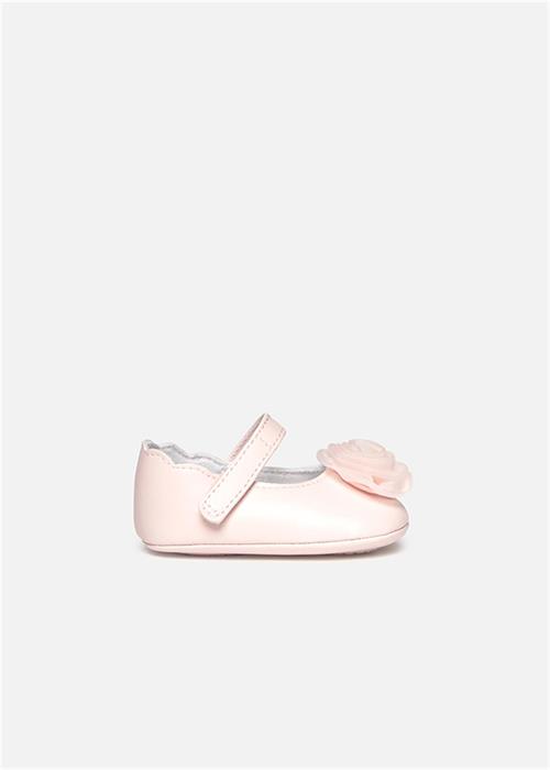 Mayoral Kız Bebek Yenidoğan Çiçekli Babet Ayakkabı Pudra 9960