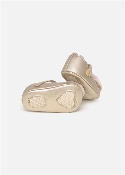 Mayoral Kız Bebek Yenidoğan Çiçekli Babet Ayakkabı Bej 9960