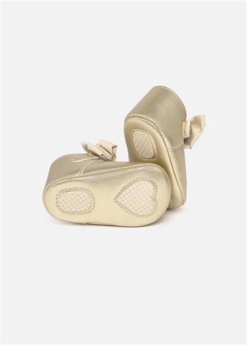 Mayoral Kız Bebek Yenidoğan Fiyonklu Patik Babet Ayakkabı Bej 9961