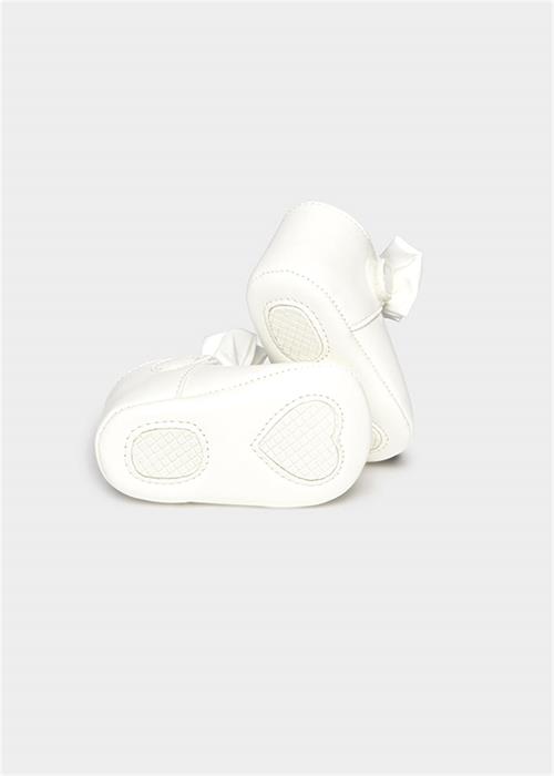 Mayoral Kız Bebek Yenidoğan Fiyonklu Patik Babet Ayakkabı Beyaz 9961