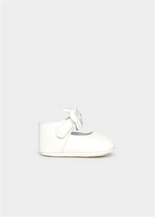 Mayoral Kız Bebek Yenidoğan Fiyonklu Patik Babet Ayakkabı Beyaz 9961