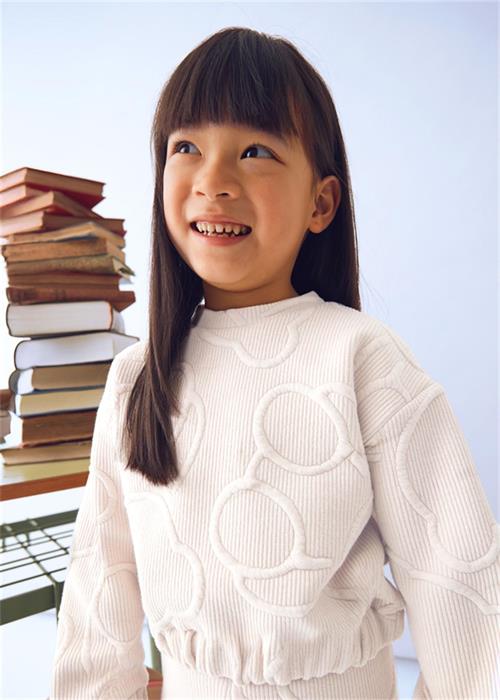 Mayoral Kız Çocuk 2li Dolgulu Eşofman Takımı Krem 4896