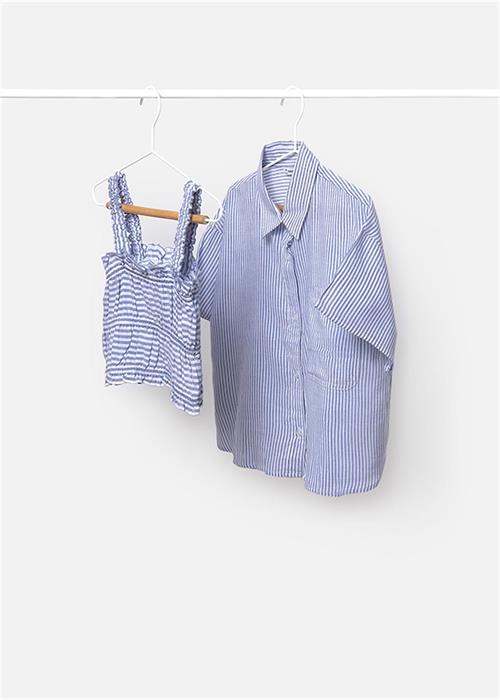 Mayoral Kız Çocuk 2li Gömlek Takım Lacivert  6145