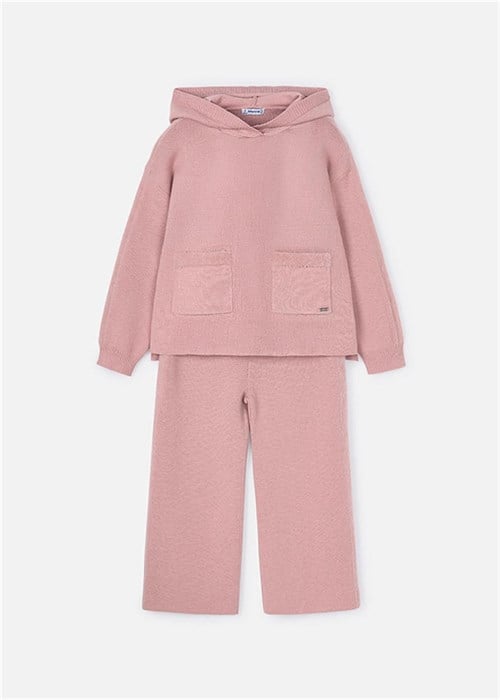 Mayoral Kız Çocuk 2li Triko Pantolon Kazak Takım Pembe 4580
