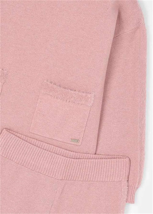 Mayoral Kız Çocuk 2li Triko Pantolon Kazak Takım Pembe 4580