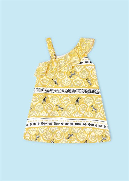 Mayoral Kız Çocuk Asimetrik Elbise Sarı 3951