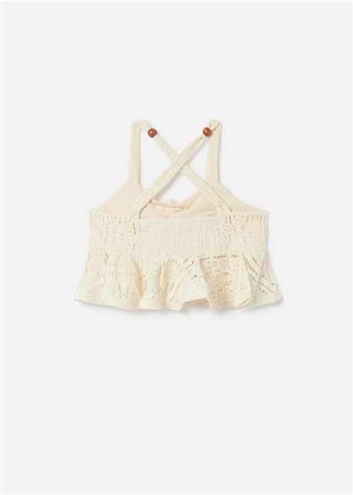 Mayoral Kız Çocuk Askılı Bluz Bej 6088