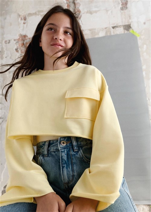 Mayoral Kız Çocuk Atlet Sweatshirt Set Sarı 6402