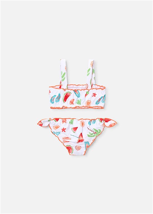 Mayoral Kız Çocuk Baskılı Bikini Takımı Turuncu 3735