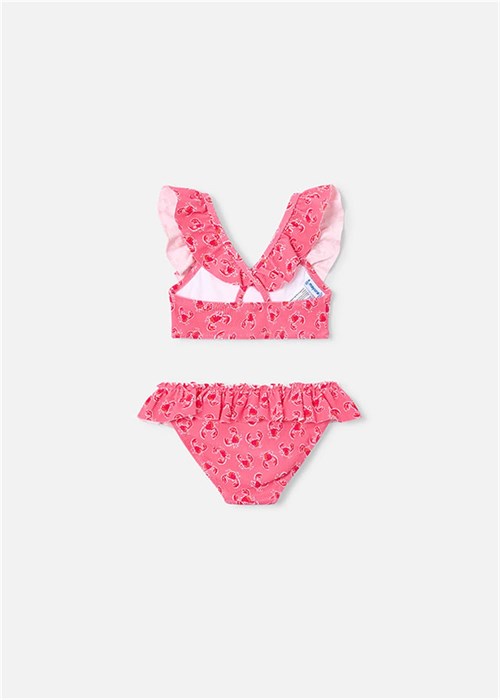 Mayoral Kız Çocuk Baskılı Fırfırlı Bikini Takımı Pembe 3734