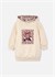 Mayoral Kız Çocuk Baskılı Kapüşonlu Sweatshirt Elbise Krem 4916