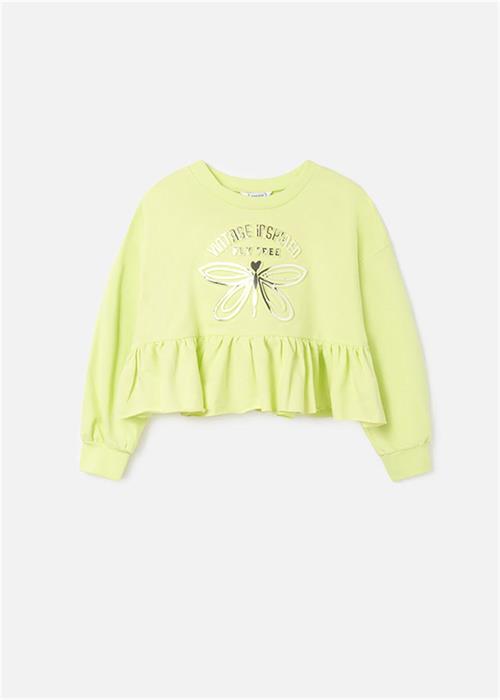 Mayoral Kız Çocuk Baskılı Sweatshirt Açık Yeşil 6429