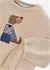 Mayoral Kız Çocuk Baskılı Sweatshirt Bej 4406