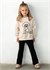Mayoral Kız Çocuk Baskılı Sweatshirt Tayt Takım Siyah 4733