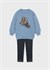 Mayoral Kız Çocuk Baskılı Sweatshirt Tayt Takım Lacivert 4737