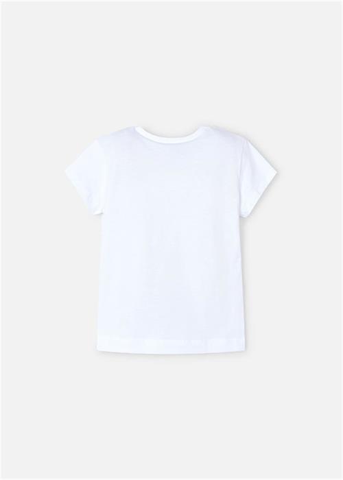 Mayoral Kız Çocuk Baskılı Tişört Beyaz 3014