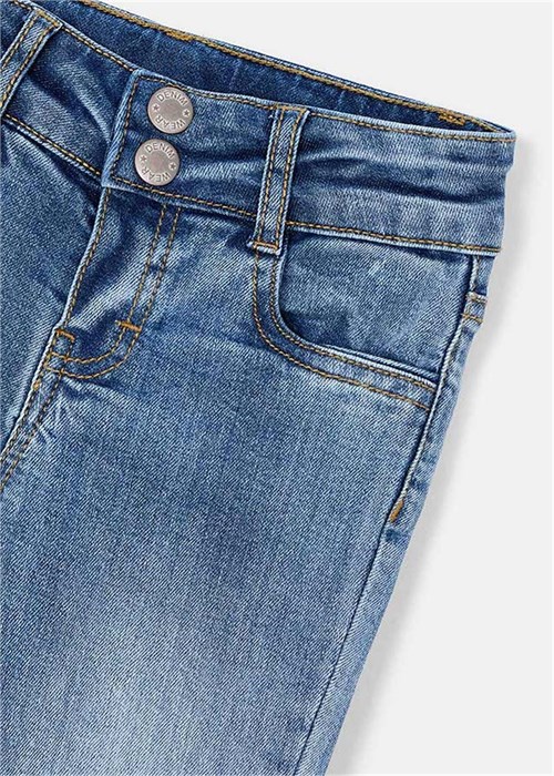 Mayoral Kız Çocuk Bol Paça Denim Pantolon Açık Mavi 3586