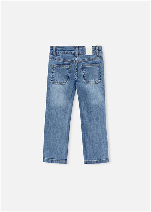 Mayoral Kız Çocuk Bol Paça Denim Pantolon Açık Mavi 3586