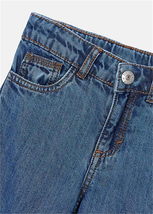 Mayoral Kız Çocuk Bol Paça Kot Pantolon Mavi 3590