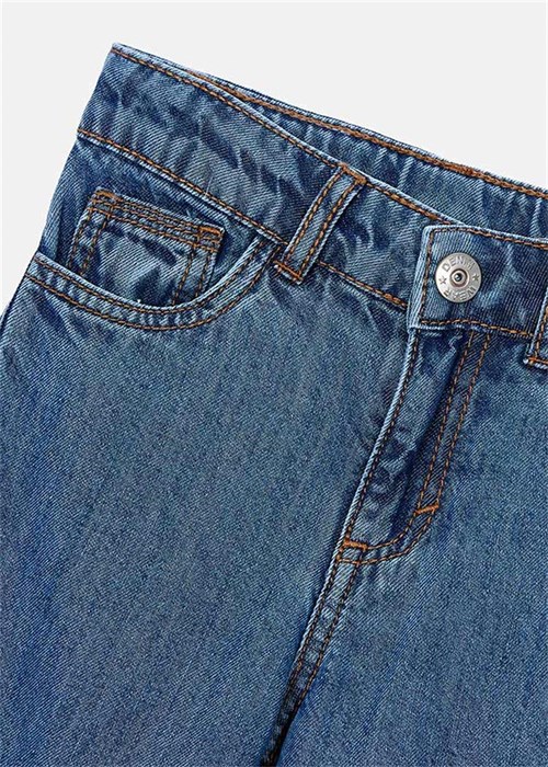 Mayoral Kız Çocuk Bol Paça Kot Pantolon Mavi 3590