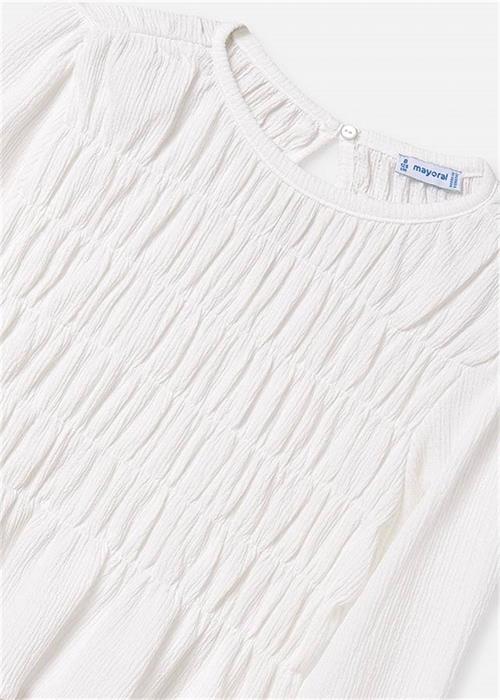 Mayoral Kız Çocuk Büzgülü Bluz Krem 7192