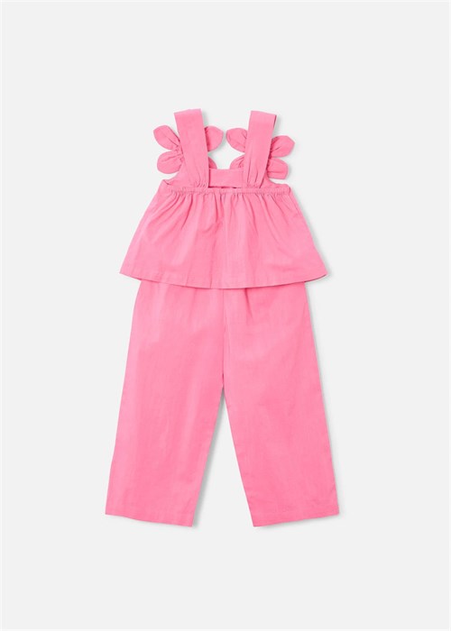 Mayoral Kız Çocuk Çiçek Desenli Bluz Pantolon Takım Pembe 3596