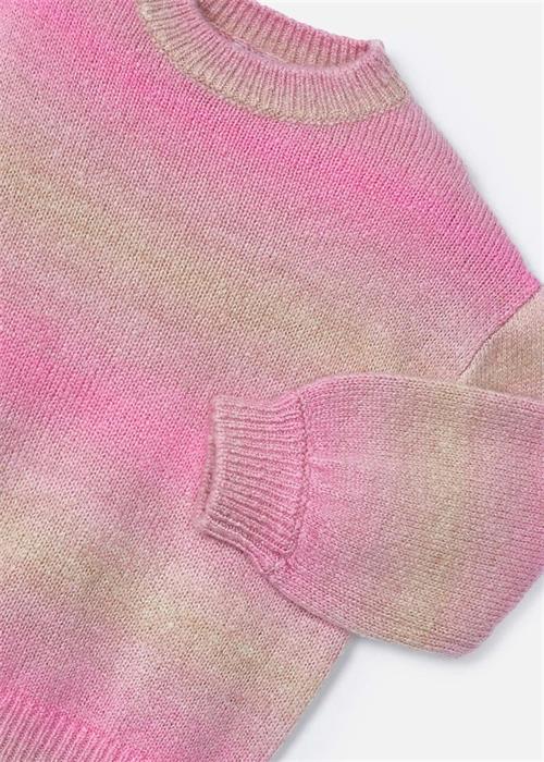 Mayoral Kız Çocuk Çizgili Kazak Pembe 4360