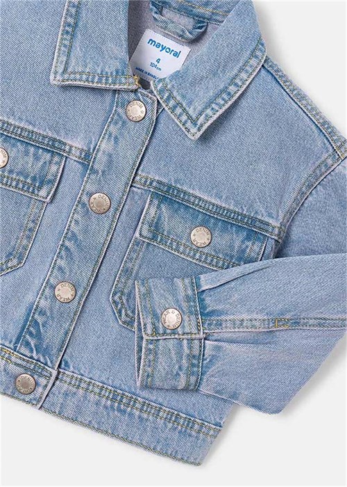Mayoral Kız Çocuk Denim Ceket Açık Mavi 3454