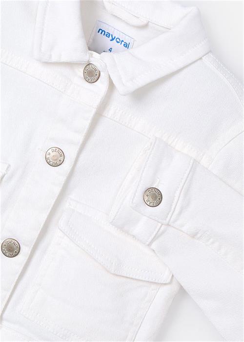 Mayoral Kız Çocuk Denim Ceket Krem 3407