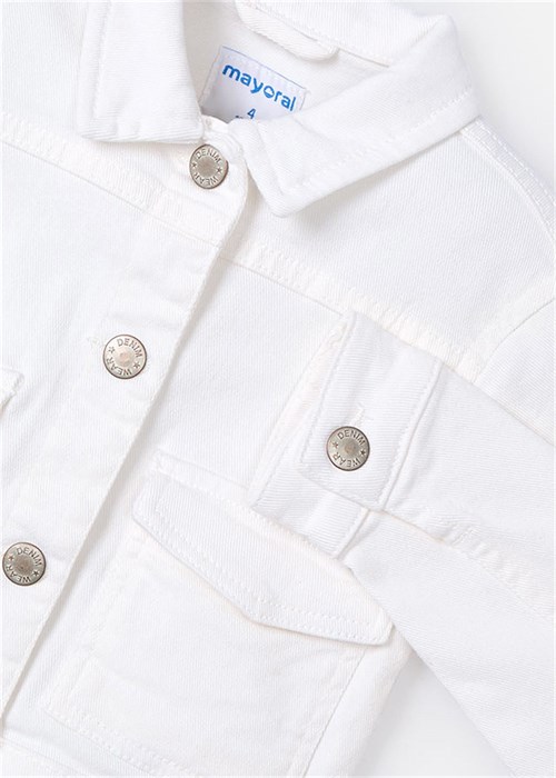 Mayoral Kız Çocuk Denim Ceket Krem 3407