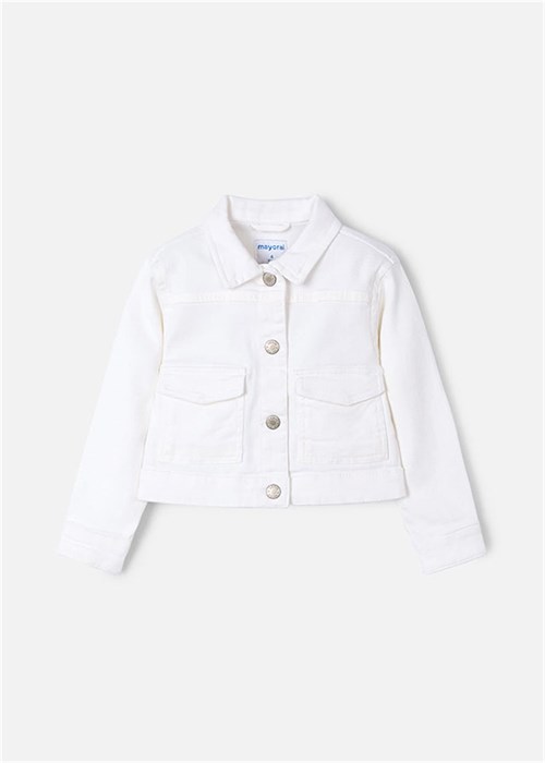 Mayoral Kız Çocuk Denim Ceket Krem 3407