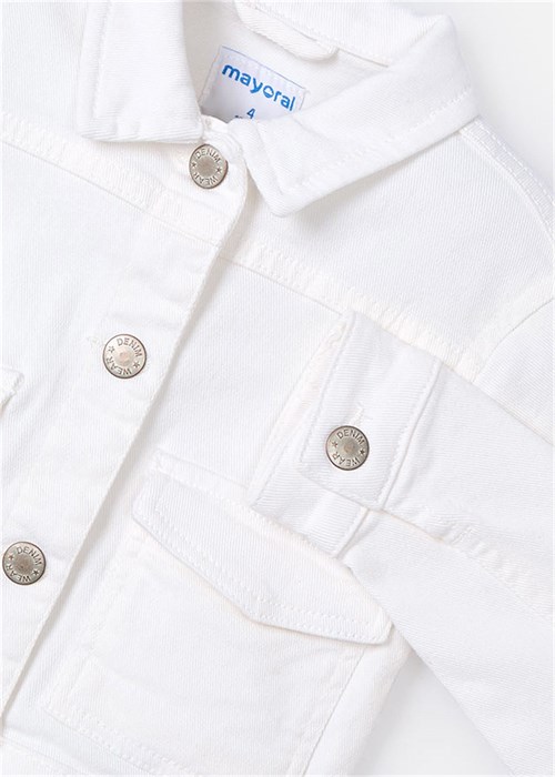 Mayoral Kız Çocuk Denim Ceket Krem 3407
