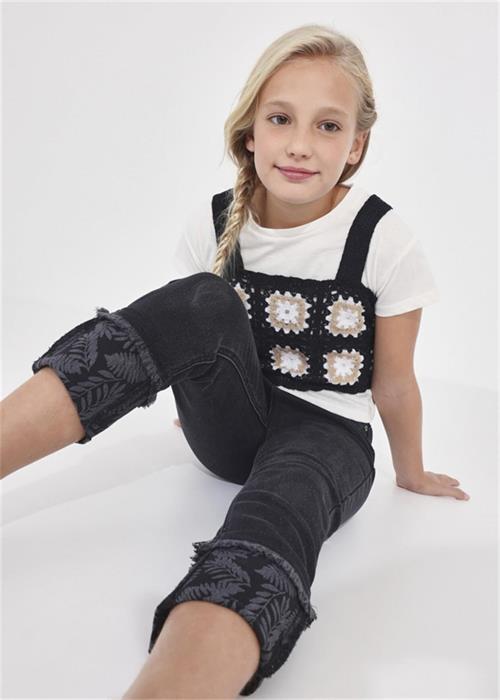 Mayoral Kız Çocuk Denim Pantolon Siyah 6580