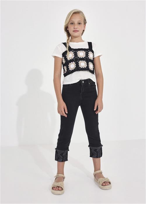 Mayoral Kız Çocuk Denim Pantolon Siyah 6580