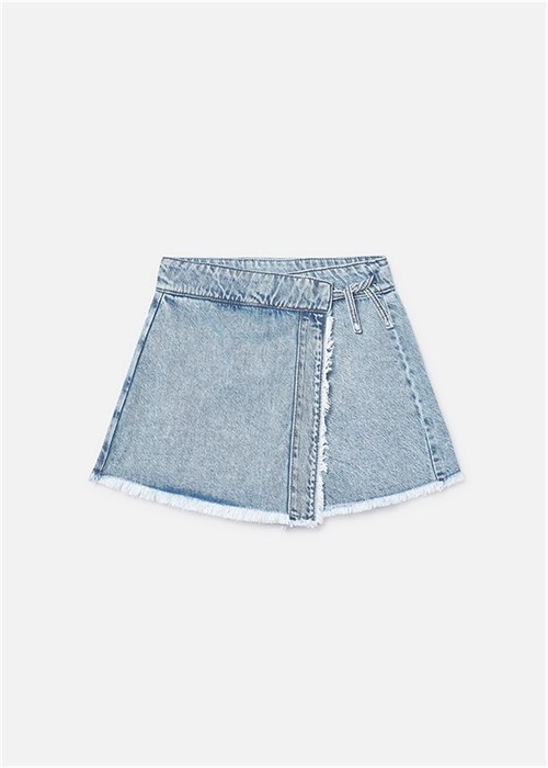 Mayoral Kız Çocuk Denim Şort Etek Açık Mavi 6903