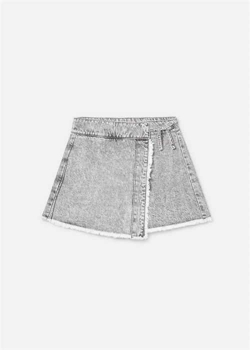 Mayoral Kız Çocuk Denim Şort Etek Gri 6903