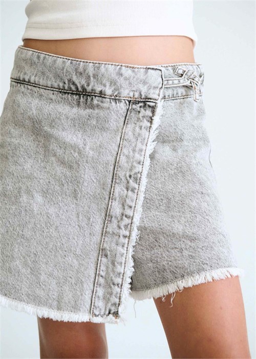Mayoral Kız Çocuk Denim Şort Etek Gri 6903