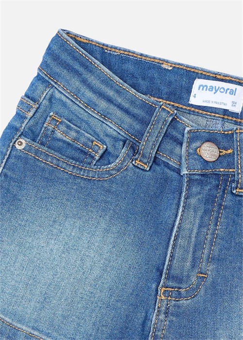 Mayoral Kız Çocuk Denim Şort Koyu Mavi 236