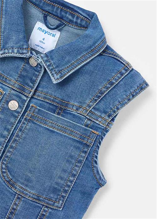 Mayoral Kız Çocuk Denim Yelek Mavi 3364