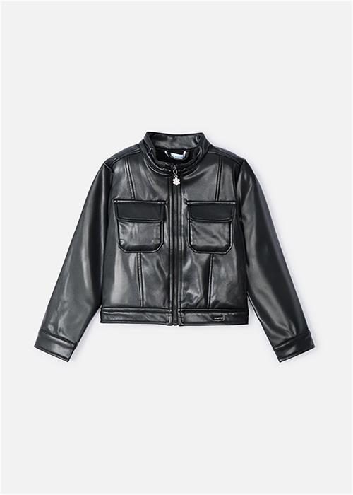 Mayoral Kız Çocuk Deri Ceket Siyah 4483