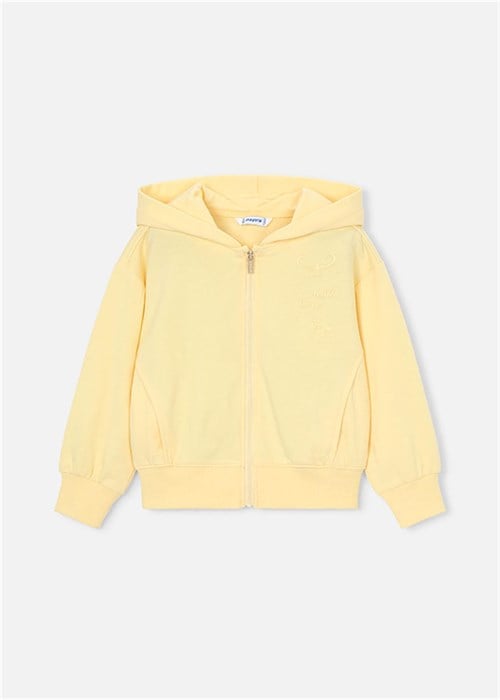 Mayoral Kız Çocuk Fermuarlı Kapüşonlu Sweatshirt Sarı 3457