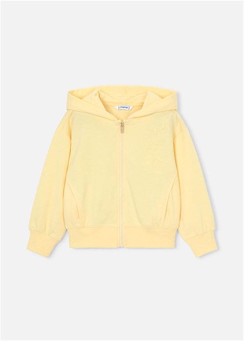 Mayoral Kız Çocuk Fermuarlı Kapüşonlu Sweatshirt Sarı 3457