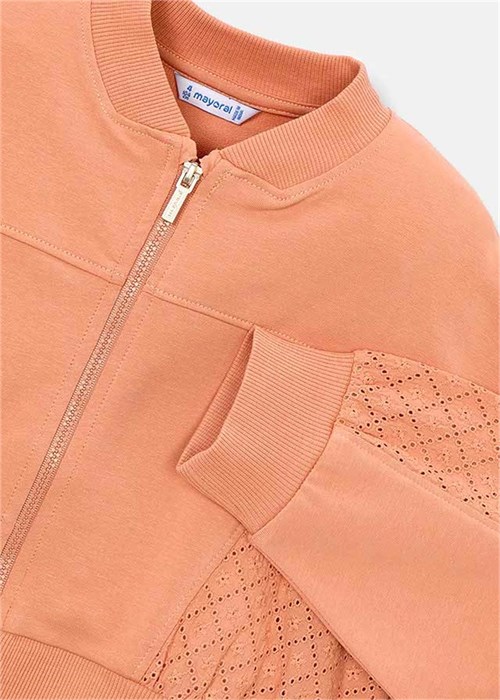 Mayoral Kız Çocuk Fermuarlı Sweatshirt Turuncu 3456