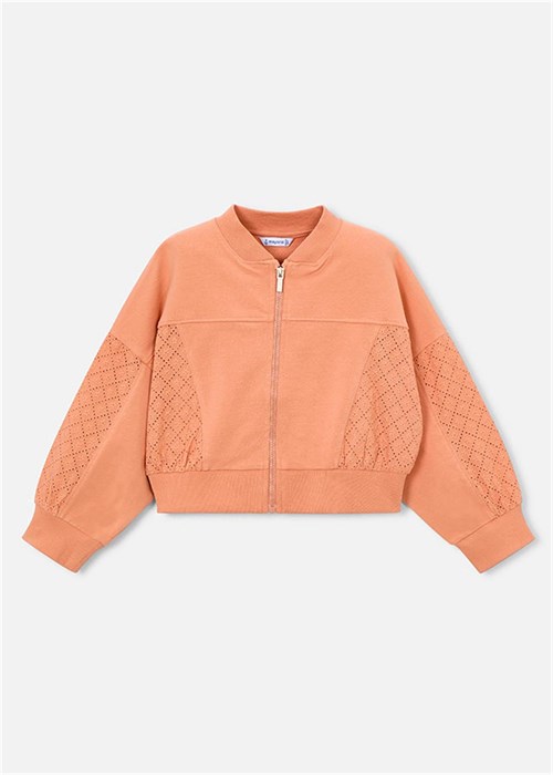 Mayoral Kız Çocuk Fermuarlı Sweatshirt Turuncu 3456