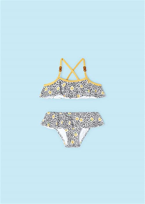 Mayoral Kız Çocuk Fırfırlı Bikini Takım Siyah Sarı 3712