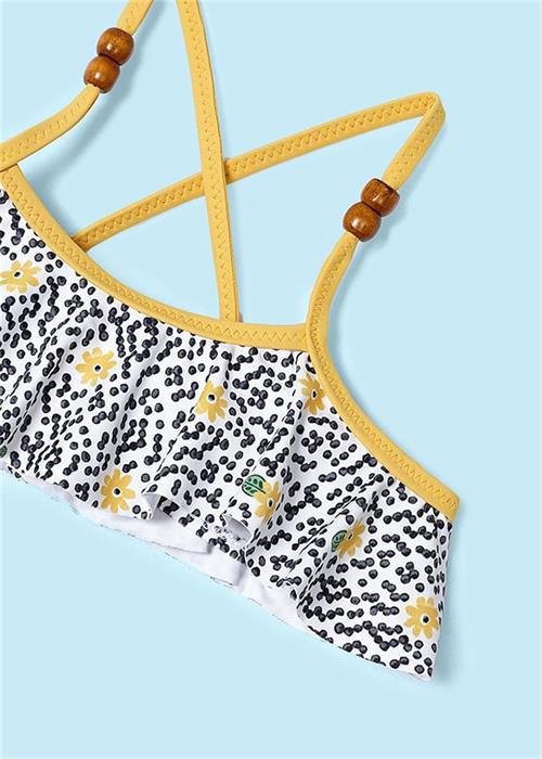 Mayoral Kız Çocuk Fırfırlı Bikini Takım Siyah Sarı 3712