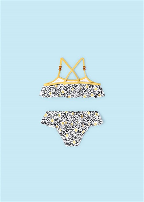 Mayoral Kız Çocuk Fırfırlı Bikini Takım Siyah Sarı 3712
