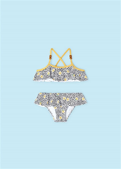 Mayoral Kız Çocuk Fırfırlı Bikini Takım Siyah Sarı 3712